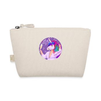 JGA Einhorn mit Sektglas - Team Braut - Bio-Täschchen - Natur - Vorne