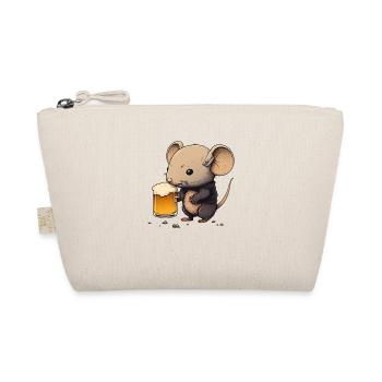 Little sweet mouse with beer - Organic Pouch - nature - Front