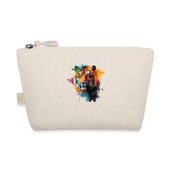 Tigerkopf Geschenk - Bio-Täschchen - Natur - Vorne