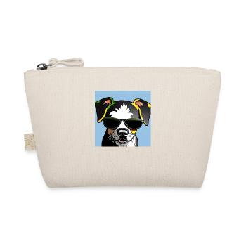 Chien coloré avec des lunettes de soleil - Trousse biologique - nature - Devant
