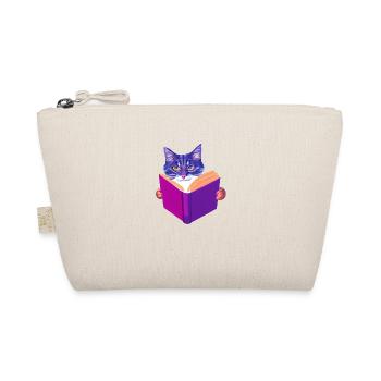 Books Cat Read Domestic Cat Cat Book Kitten - Organic Pouch - nature - Front