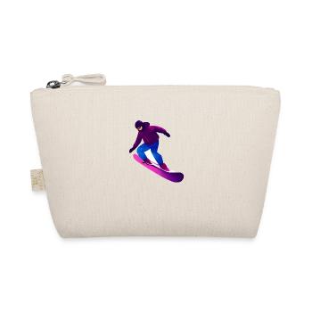 Snowboard Snowboardfahrer Geschenk Snowboardsport - Bio-Täschchen - Natur - Vorne