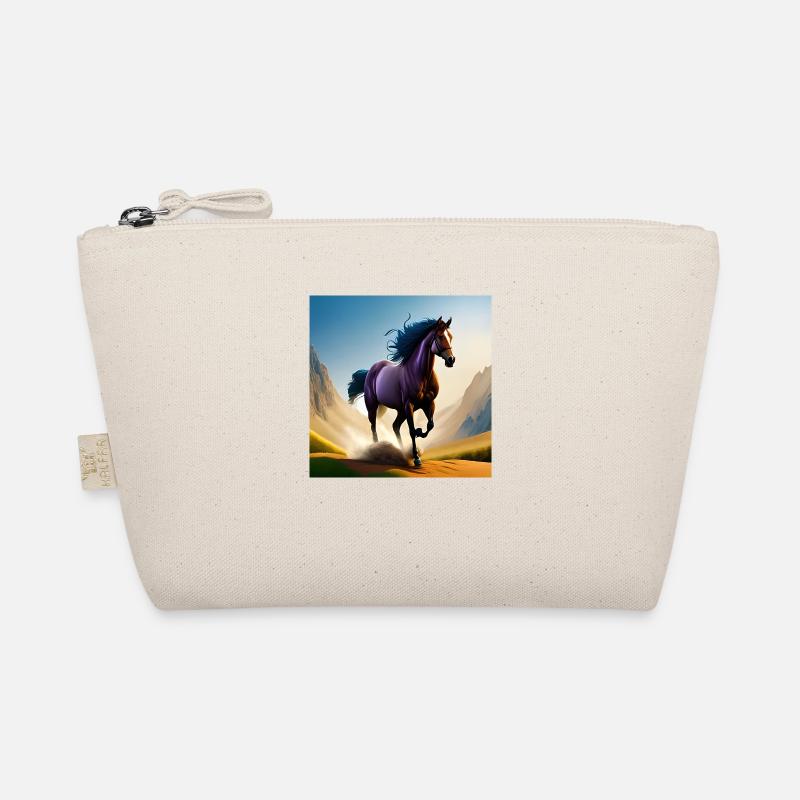 Galloping horse in sand Organic Pouch