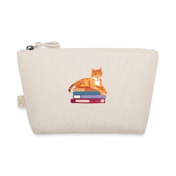 Katze Buch Kätzchen Hauskatze Bücher Kater Lesen - Bio-Täschchen - Natur - Vorne