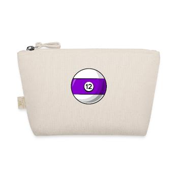 Billiard ball 12 purple Billiards twelve - Organic Pouch - nature - Front