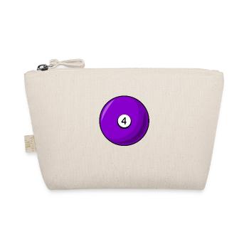 Billiard ball 4 purple Billiards four - Organic Pouch - nature - Front