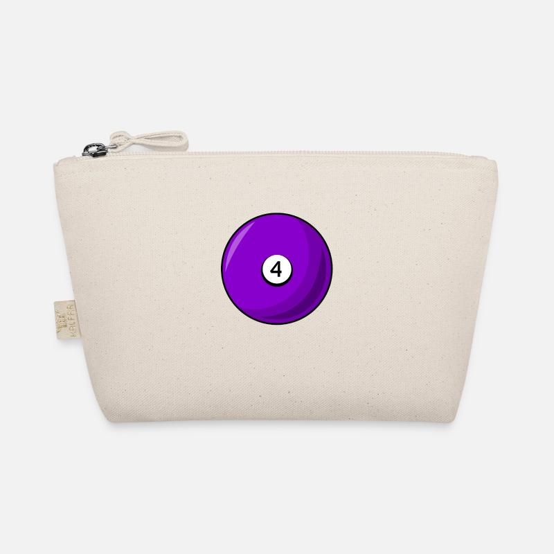 Billiard ball 4 purple Billiards four Organic Pouch