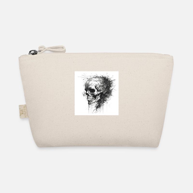 Crâne effrayant dans le style gothique et emo - Trousse biologique - nature