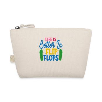 Life is better in Flip Flops - Organic Pouch - nature - Front