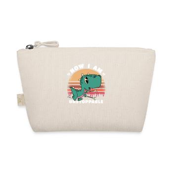 Now I'm Unstoppable - Funny T-Rex Dinosaur - Organic Pouch - nature - Front