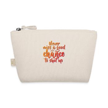 FUN Quote - Never Miss - neg - Bio-Täschchen - Natur - Vorne