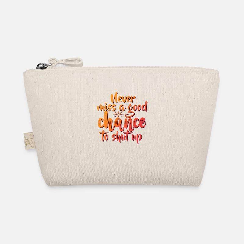 FUN Quote - Never Miss - neg - Bio-Täschchen - Natur