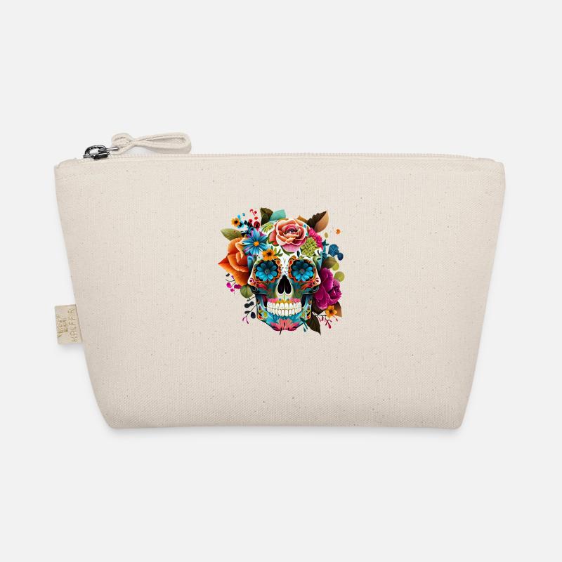 Crâne Fleurs Coloré Trousse biologique