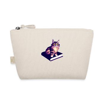 Kätzchen Lesen Katze Bücher Kater Buch Hauskatze - Bio-Täschchen - Natur - Vorne