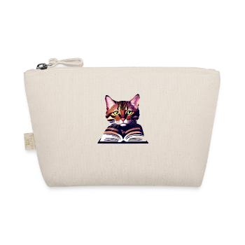Kater Buch Kätzchen Lesen Katze Bücher Hauskatze - Bio-Täschchen - Natur - Vorne