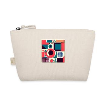 Squares, rectangles, circles in Pop Art style - Organic Pouch - nature - Front