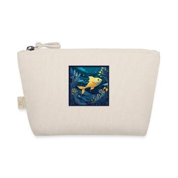 Beautiful fish in paper art style in coral reef - Organic Pouch - nature - Front
