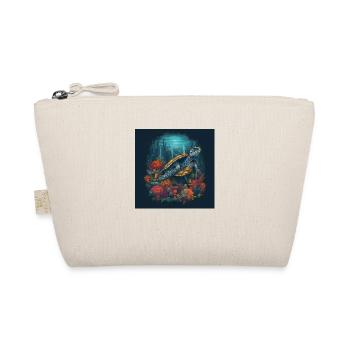 Beautiful turtle swimming in coral reef - Organic Pouch - nature - Front