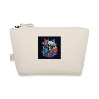 Beautiful turtle swimming in the coral reef - Organic Pouch - nature - Front
