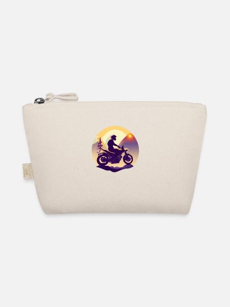 Motorcycle Motorcycle Fan Motorcyclist Motorcross - Organic Pouch - nature - Front
