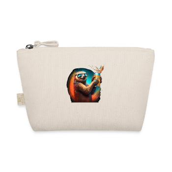 Cool sloth with sunglasses and beer - Organic Pouch - nature - Front