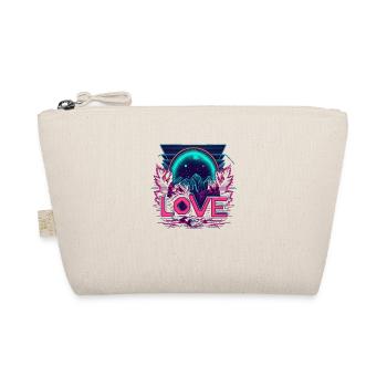 80`s Neon LOVE - back to the roots - Bio-Täschchen - Natur - Vorne