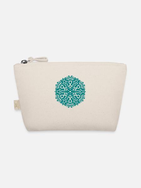 mandala maya pattern - Bio-Täschchen - Natur - Vorne