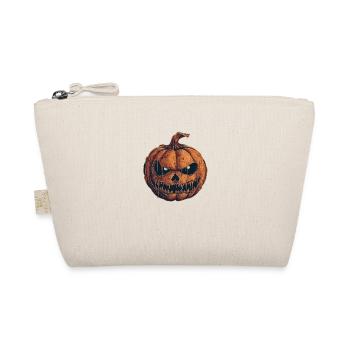 Creepy horror pumpkin - Halloween motif - Organic Pouch - nature - Front