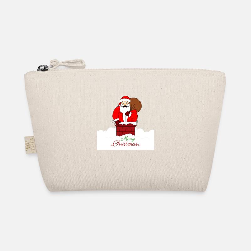 Frohe Weihnachten steckte fest, fetter Weihnachtsmann Bio-Täschchen