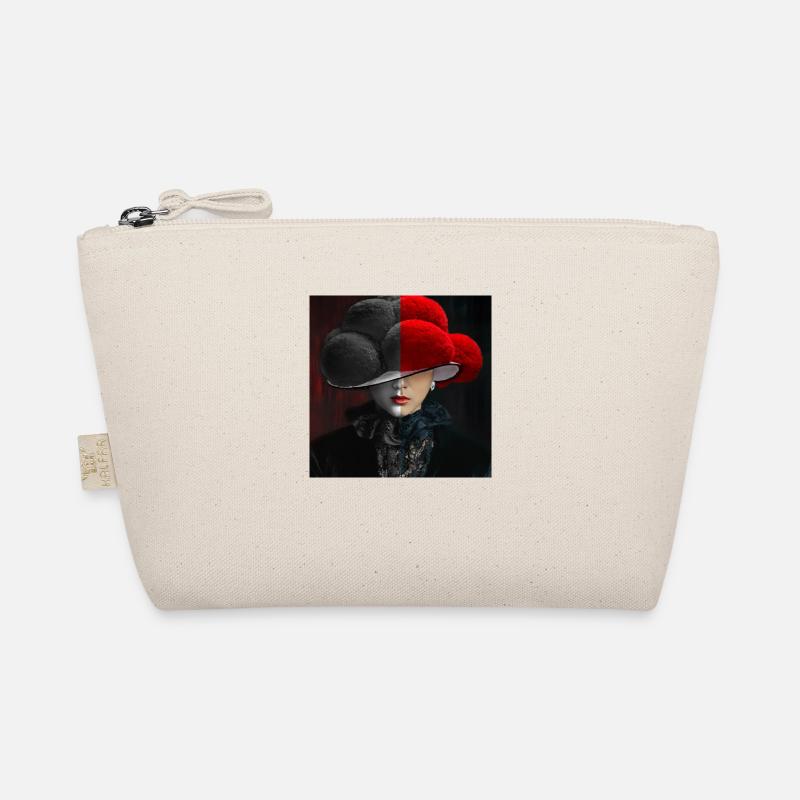 Bollenhut Lady Schwarz - Rot Bio-Täschchen