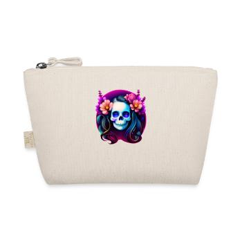 Crâne Boho Multicolor Crâne de femme avec fleurs - Trousse biologique - nature - Devant