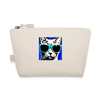 Cool naughty cat wearing sunglasses - Organic Pouch - nature - Front