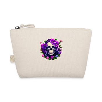 Lila Flowers Boho Women Skull - Bio-Täschchen - Natur - Vorne