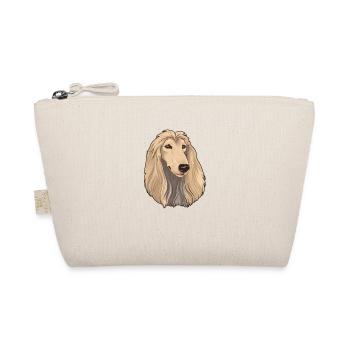 Afghanischer Windhund Eleganter Comic Cartoon Hund - Bio-Täschchen - Natur - Vorne