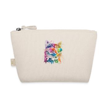 Watercolor Cat Cool Cat - Organic Pouch - nature - Front