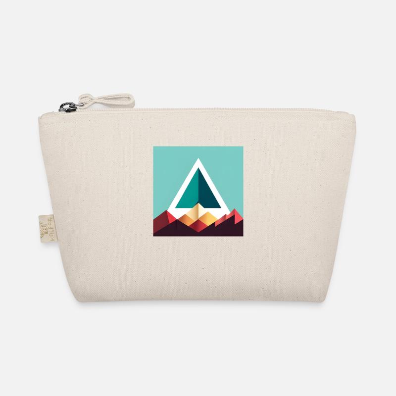 abstract triangle Organic Pouch