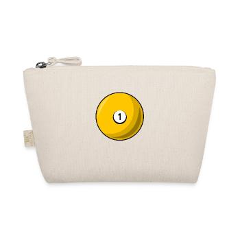 Billiard ball 1 yellow Billiards one - Organic Pouch - nature - Front