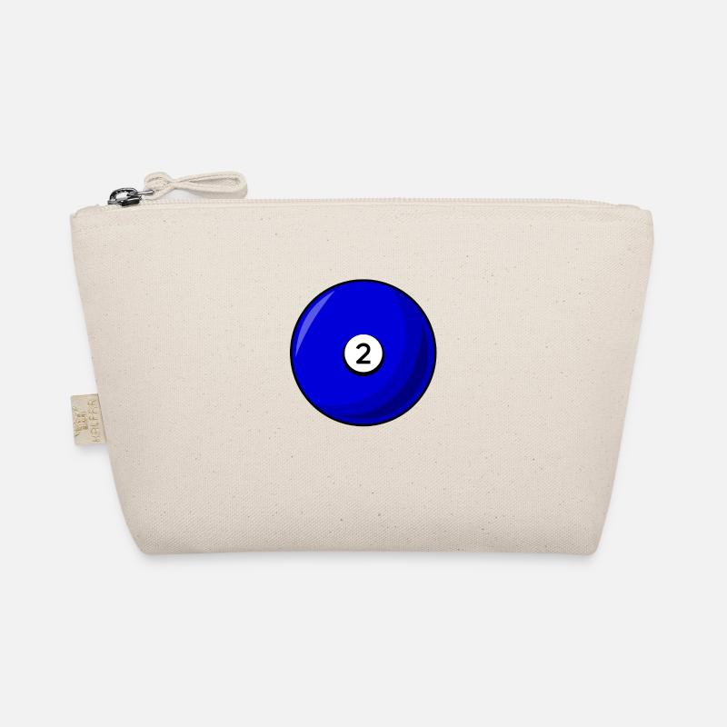 Billiard ball 2 blue Billiards two Organic Pouch