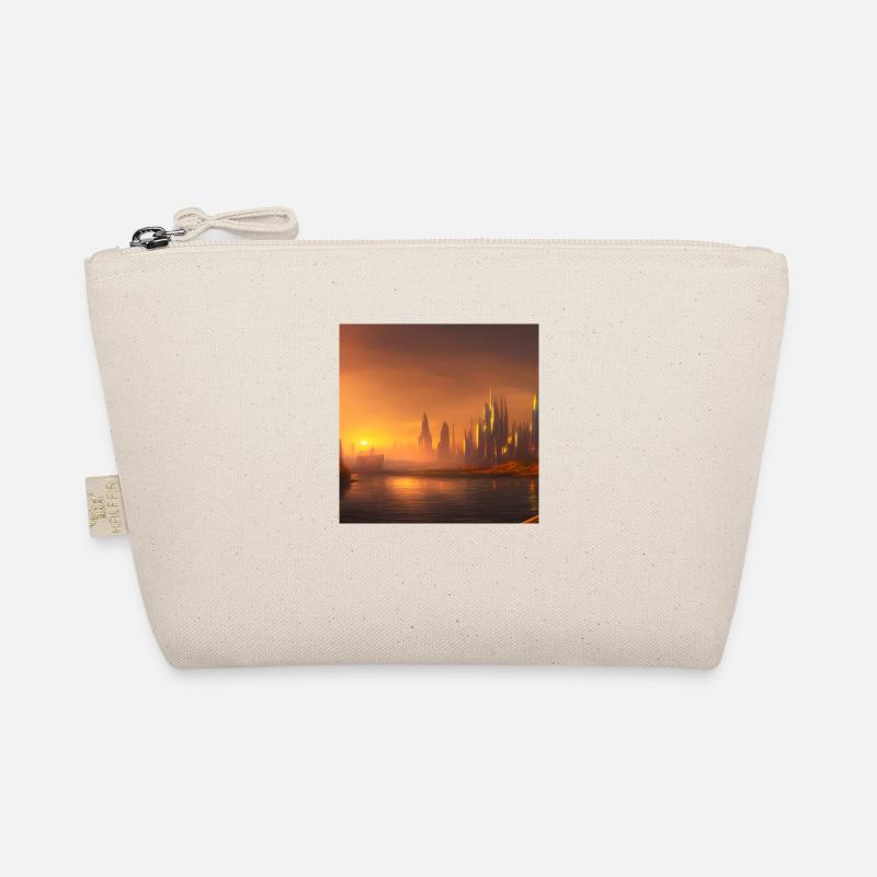City skyline across the water at sunset - Bio-Täschchen - Natur