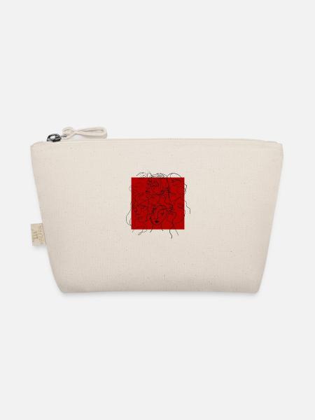 Face line red - Organic Pouch - nature - Front