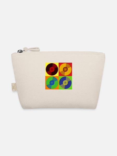Vinyl Retro - Bio-Täschchen - Natur - Vorne