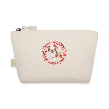 Cute Bulldog, sloppy kisses - Organic Pouch - nature - Front