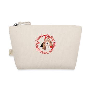 Cute Bassett Hound, sloppy kisses - Organic Pouch - nature - Front
