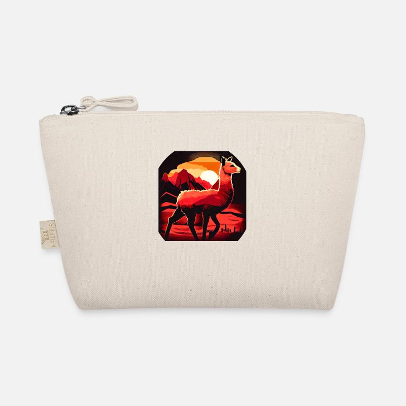 Montagnes du coucher de soleil de Cria Lama Trousse biologique