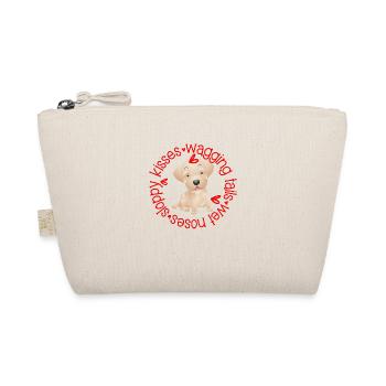 Cute Golden Labrador, sloppy kisses - Organic Pouch - nature - Front