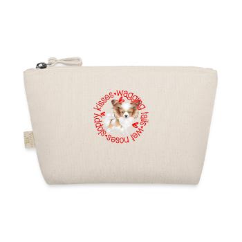 Cute Papilon, sloppy kisses - Organic Pouch - nature - Front