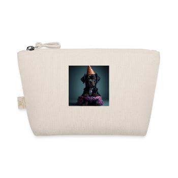 Chien avec chapeau d’anniversaire - Trousse biologique - nature - Devant