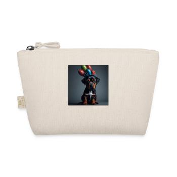 Chien avec chapeau d’anniversaire - Trousse biologique - nature - Devant