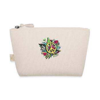 liebe frieden frieden sommer honig liebe hippie cool - Bio-Täschchen - Natur - Vorne