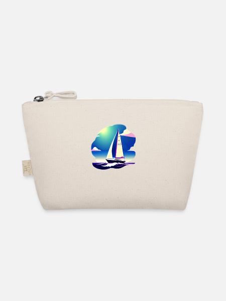 Segelboot Segler Segelschiff Segeln Segelsport - Bio-Täschchen - Natur